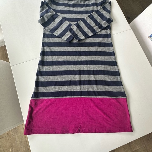 Gap Factory Cotton Striped Dress Navy, Gray and Pink Size M - Picture 4 of 6